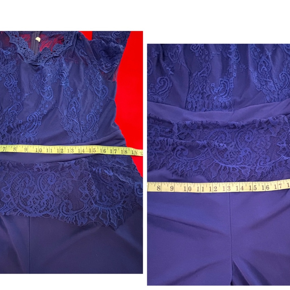 Blue Lace Detail Jumpsuit size XXL - Picture 6 of 15